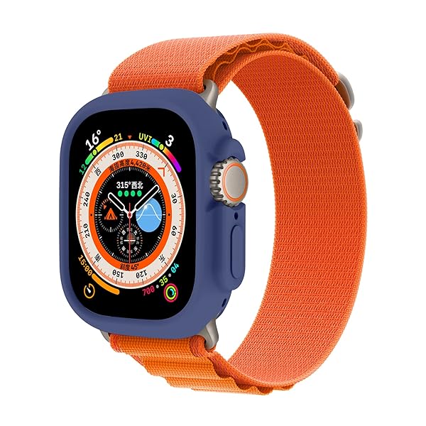 Yrzper Yrzper Shockproof Case for Apple Watch Ultra 49mm - TPU Silicone Bumper, Scratch-Resistant & Durable Protection (Blue) - View 5 of 10