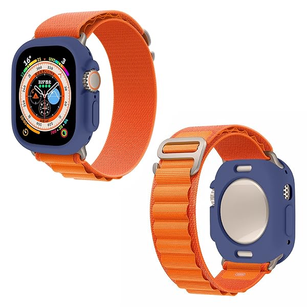 Yrzper Yrzper Shockproof Case for Apple Watch Ultra 49mm - TPU Silicone Bumper, Scratch-Resistant & Durable Protection (Blue) - View 8 of 10