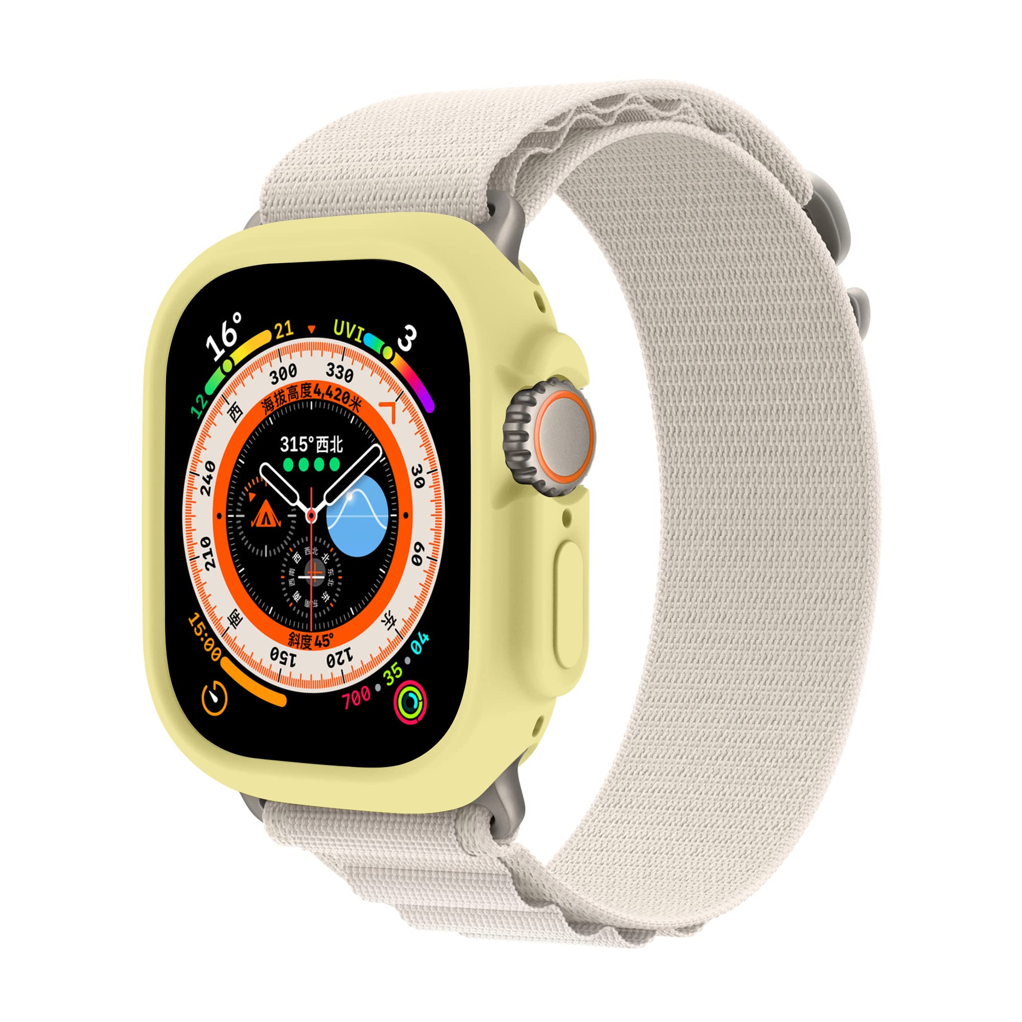 Compatible for Apple Watch Ultra 3 2 1 49mm Case All-Round Shockproof TPU Silicone Protective Cover Bumper Shock-Absorbing Scratch-Resistant Case for - View 3 of 8