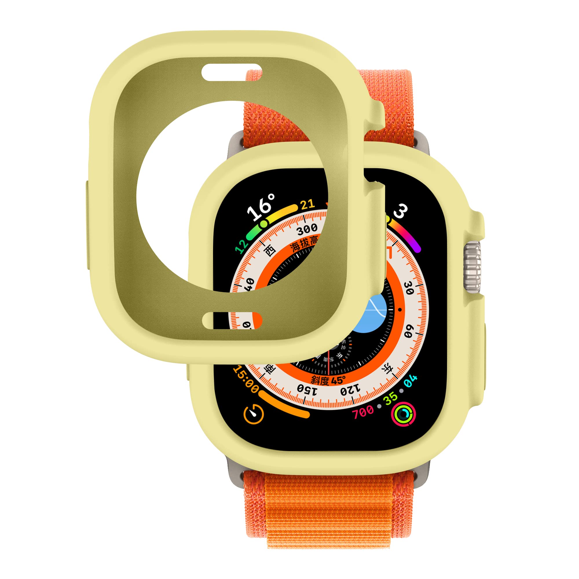 Compatible for Apple Watch Ultra 3 2 1 49mm Case All-Round Shockproof TPU Silicone Protective Cover Bumper Shock-Absorbing Scratch-Resistant Case for - View 4 of 8