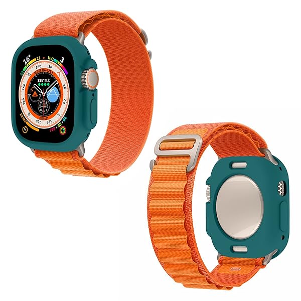 Yrzper Yrzper Shockproof Case for Apple Watch Ultra 49mm - TPU Silicone Bumper, Scratch-Resistant & Durable Protection (Green) - View 7 of 9