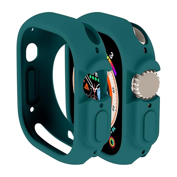 Yrzper Yrzper Shockproof Case for Apple Watch Ultra 49mm - TPU Silicone Bumper, Scratch-Resistant & Durable Protection (Green)