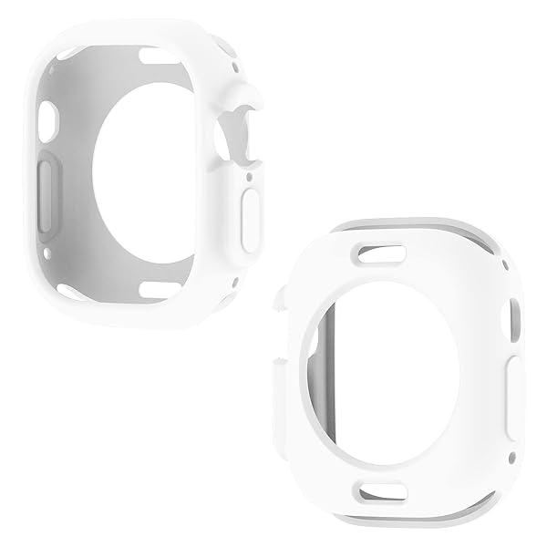 Yrzper Yrzper Shockproof Case for Apple Watch Ultra 49mm - TPU Silicone Bumper, Scratch-Resistant & Durable Protection (White) - View 9 of 10