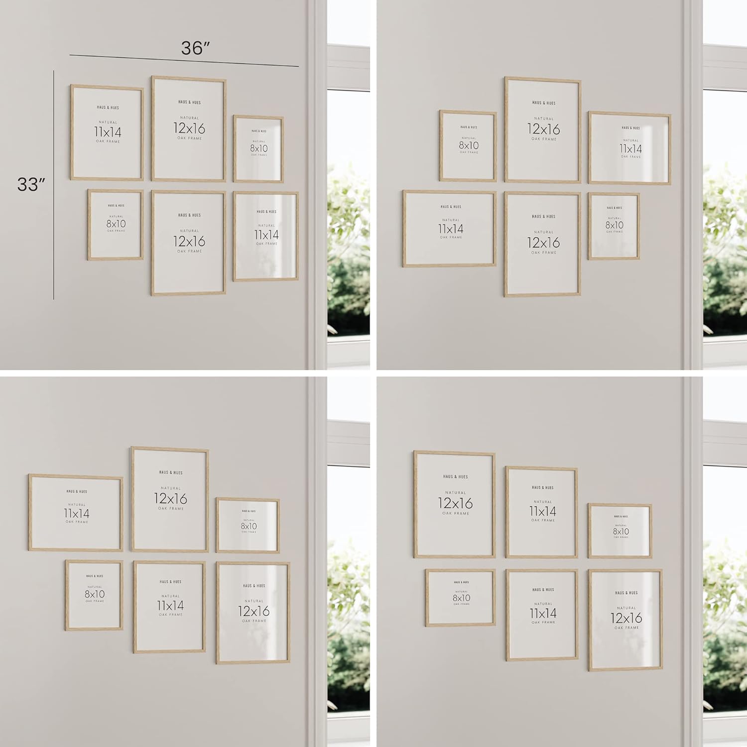 HAUS AND HUES Framed Abstract Wall Art by HAUS AND HUES Colorful Geometric Modern Paintings Set with Beige Frame for Home Decor - View 4 of 9