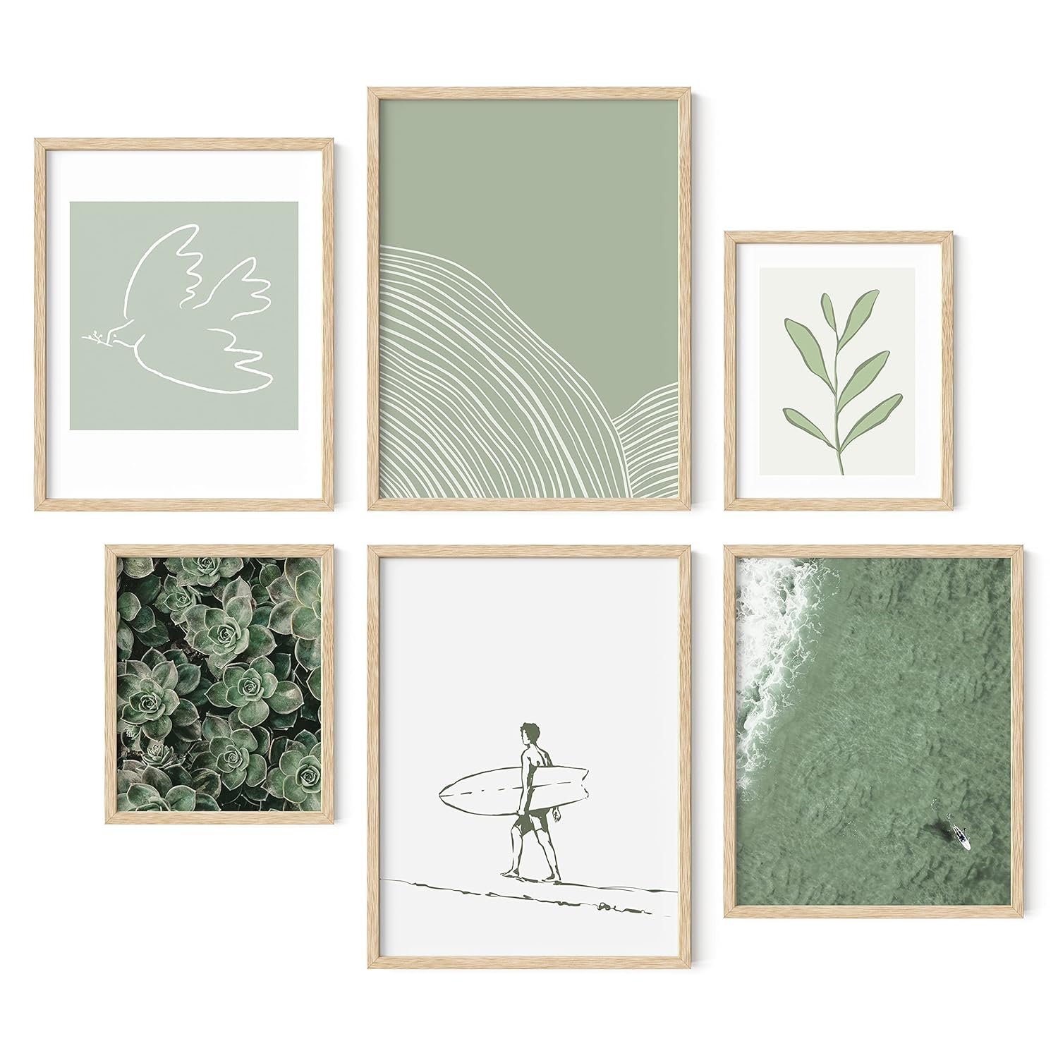 HAUS AND HUES Framed Abstract Wall Art by HAUS AND HUES Colorful Geometric Modern Paintings Set with Beige Frame for Home Decor - View 9 of 9