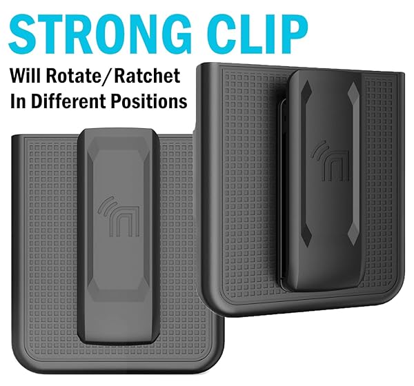 Nakedcellphone Galaxy Z Flip 4 Case with Clip - Slim Hard Shell & Rotating Belt Holster Combo - Pearl White - View 4 of 11