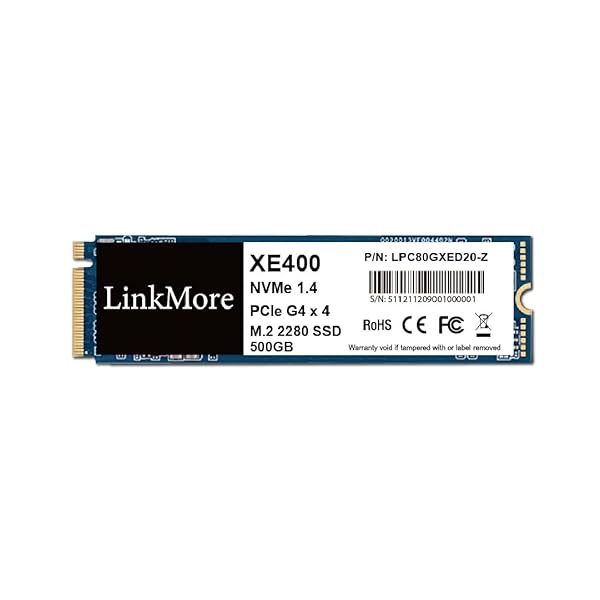 LinkMore LinkMore XE400 500GB M.2 PCIe Gen4 NVMe SSD - 5000MB/s for PC, Laptops & PS5 Gaming - View 3 of 8