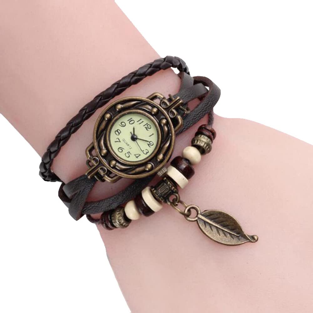 Weicam Weicam Women Vintage Multilayer Bangle Bracelet Analog Quartz Wrist Watch Stylish Timepiece for Fashionable Women - View 2 of 4