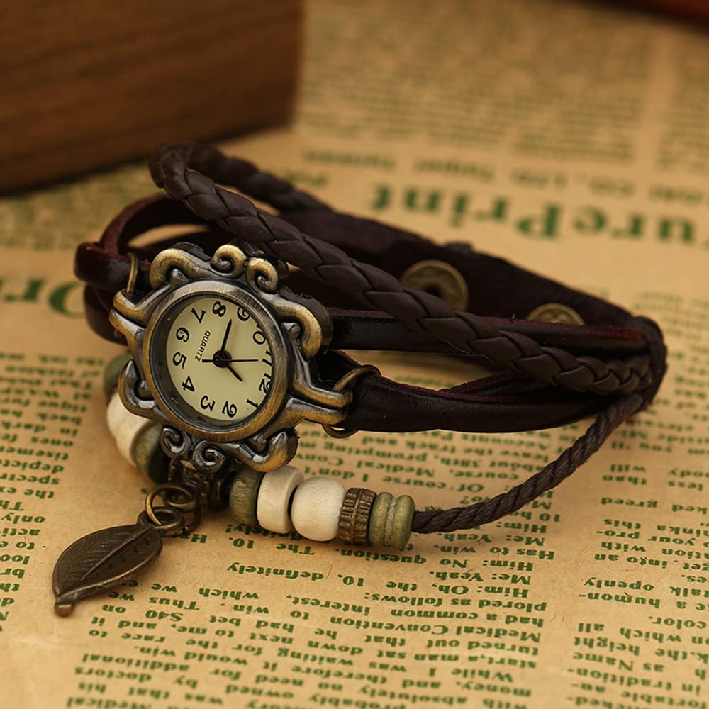 Weicam Weicam Women Vintage Multilayer Bangle Bracelet Analog Quartz Wrist Watch Stylish Timepiece for Fashionable Women - View 3 of 4