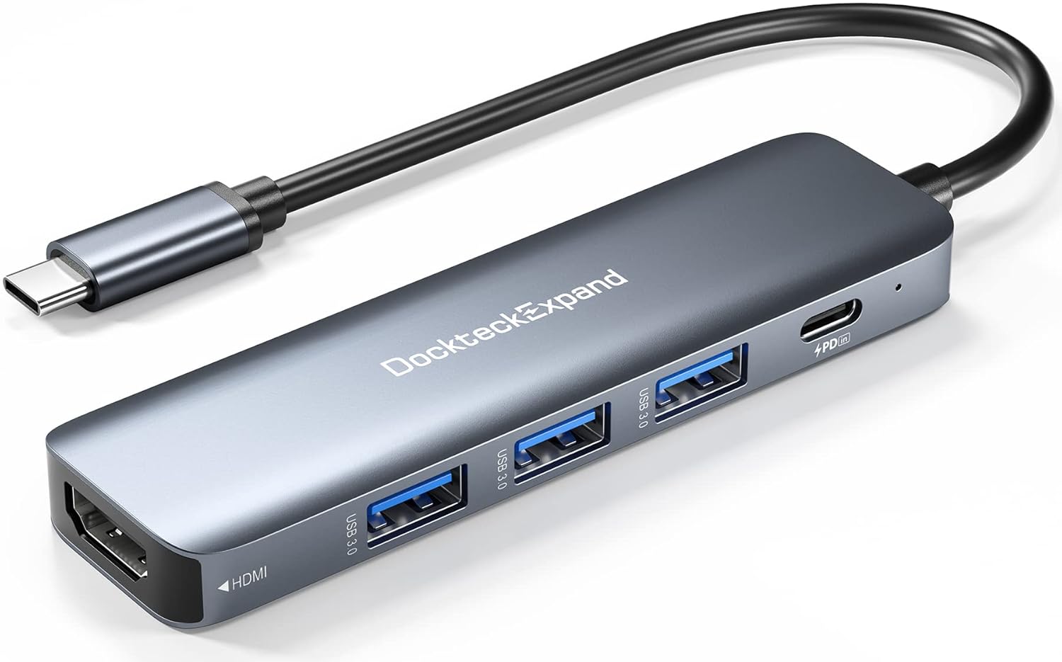 DockteckExpand Dockteck Expand USB C Hub 5 in 1 Multiport Adapter with 4K HDMI and 100W Power Delivery for MacBook Pro Air iPad Pro Air Mini 6