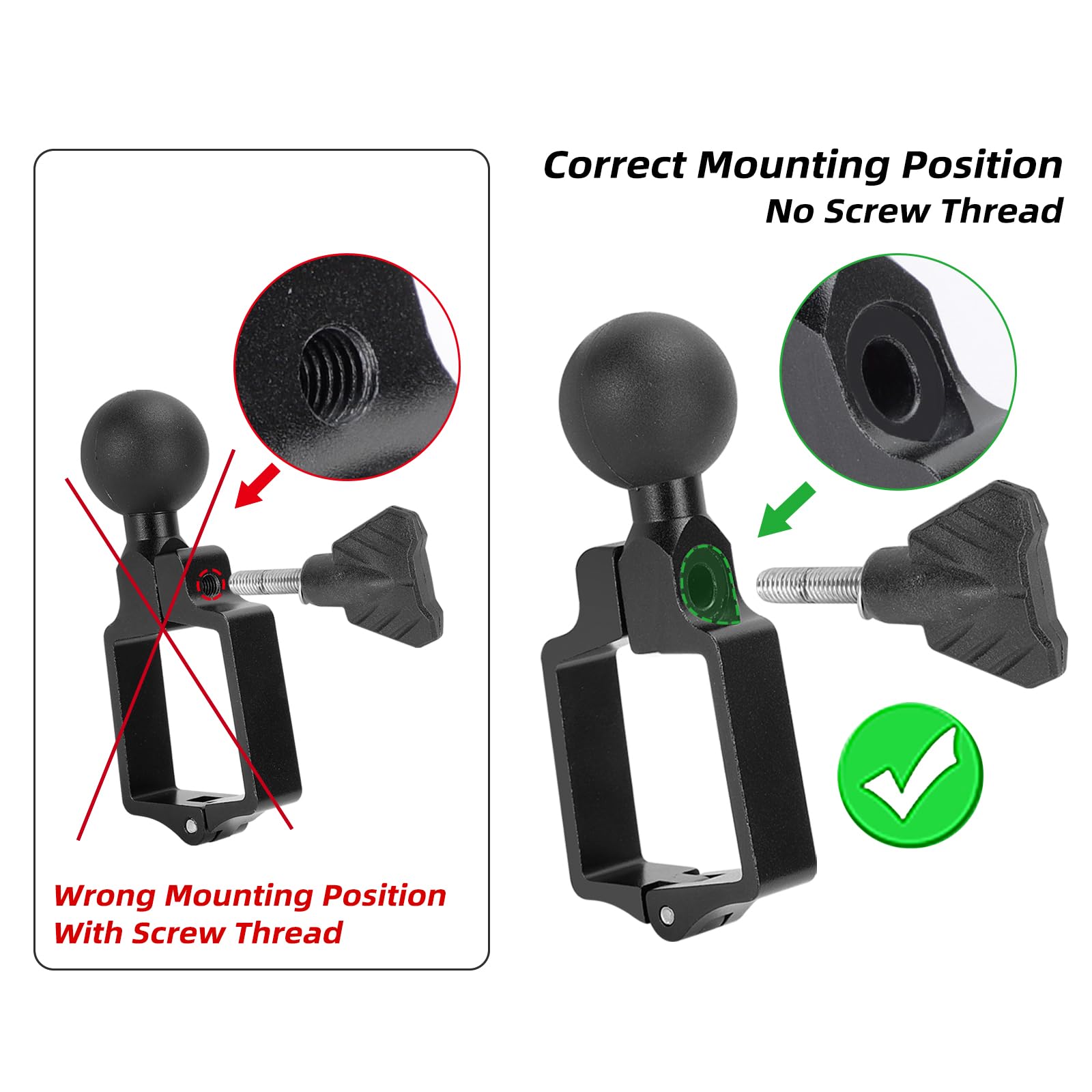 Roykaw Golf Cart Phone Mount Holder Compatible with EZGO Club Car Yamaha, Quick Release and One-Touch Lock One-Handed Pick and Place, Compatible with - View 3 of 8