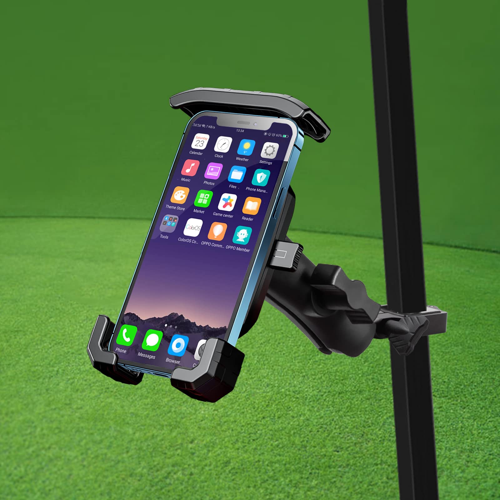 Roykaw Golf Cart Phone Mount Holder Compatible with EZGO Club Car Yamaha, Quick Release and One-Touch Lock One-Handed Pick and Place, Compatible with - View 8 of 8