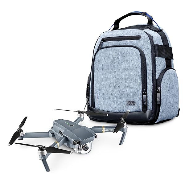USA Gear Drone Backpack: Weather-Resistant Case for DJI Mavic Pro, Spark, Tello & More - Customizable Storage for Accessories