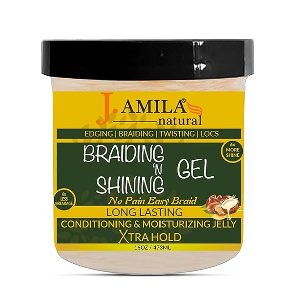 J. AMILA J. AMILA Award-Winning Braiding & Shining Gel - Long-Lasting Hold & Moisture (16oz)