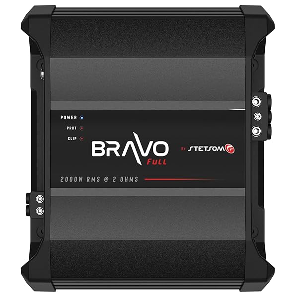 Stetsom Stetsom BRAVO FULL 2000 Mono Car Amplifier: 2000W RMS, HD Sound, Crossover & Bass Boost for Ultimate Car Audio Experience - View 3 of 8