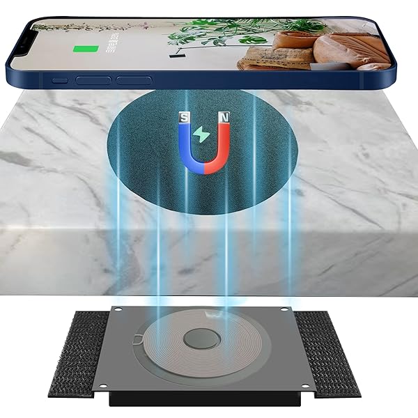 UUMAO UUMAO 15W Magnetic Wireless Charger for iPhone 13/12 - Under Desk Charging Pad with PD Adapter & Magsafe Coil (8-30MM)