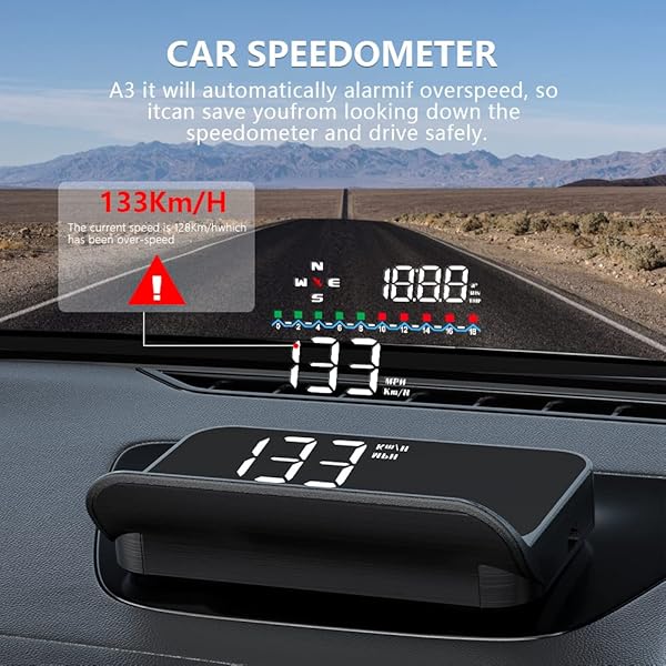 wiiyii Wiiyii M19 Heads Up Display: GPS Speedometer & Windshield Projector for All Cars - View 6 of 10