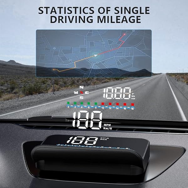 wiiyii Wiiyii M19 Heads Up Display: GPS Speedometer & Windshield Projector for All Cars - View 8 of 10