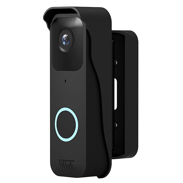 Fieybirt Blink Doorbell Mount, Adjustable Angle Mount Kit (up to 110 Degrees Tilt) for Blink Video Doorbell, Wide Viewing Range Left/Right Adjustable Blink Corner Mount with Mounting Cover (Black) - View 2 of 8