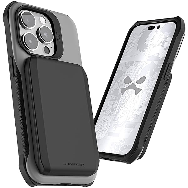 Ghostek Ghostek EXEC iPhone 14 Wallet Case with MagSafe Magnetic Card Holder for 2022 Apple iPhone 14 Gray Protective Cover - View 4 of 11