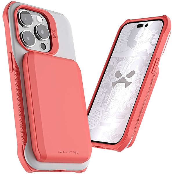 Ghostek Ghostek EXEC Wallet Case for iPhone 14 Pro Women MagSafe Magnetic Card Holder Compatible with Accessories Chargers and Car Mounts Pink - View 4 of 10