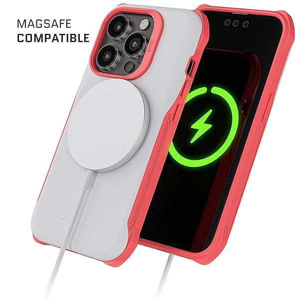 Ghostek Ghostek EXEC Wallet Case for iPhone 14 Pro Women MagSafe Magnetic Card Holder Compatible with Accessories Chargers and Car Mounts Pink - View 7 of 10