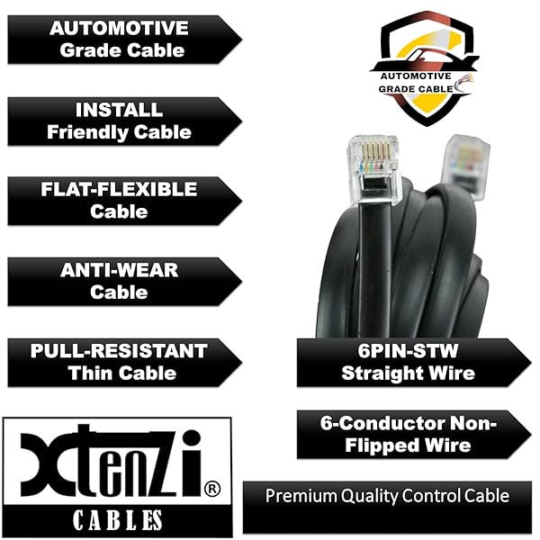 Xtenzi Xtenzi 6Pin Flex Cable XTFC for Boss Audio Amplifiers - Remote Bass Knob Accessory XT91617 - View 6 of 11