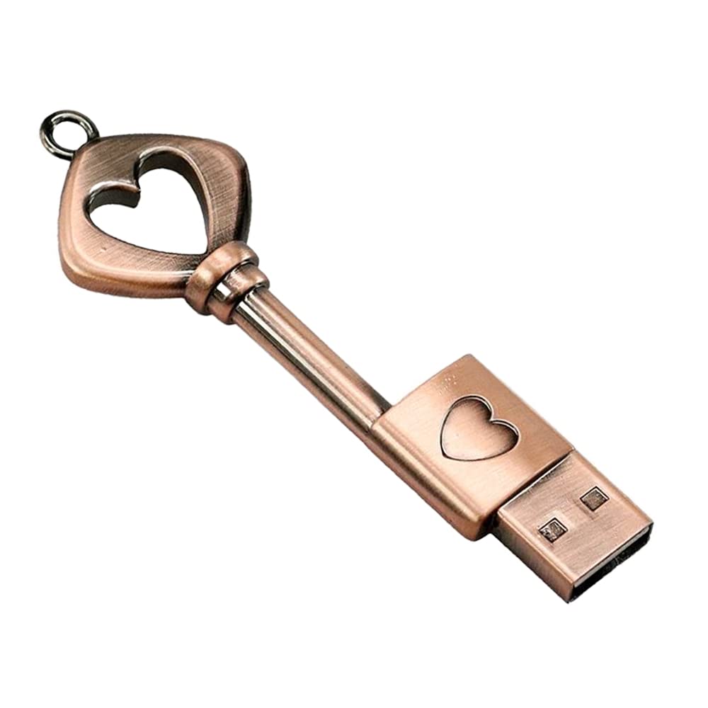EZITSOL 64GB USB 3.0 Heart Shape Flash Drive High Speed Keychain Gift for Anniversary Birthday Photographer Wedding
