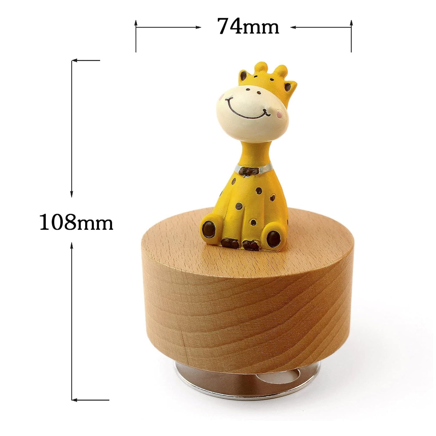 SOFTALK SOFTALK Cute Little Animal Wooden Music Box You are My Sunshine Gift for Kids Giraffe Design Perfect for Boys and Girls - View 2 of 9