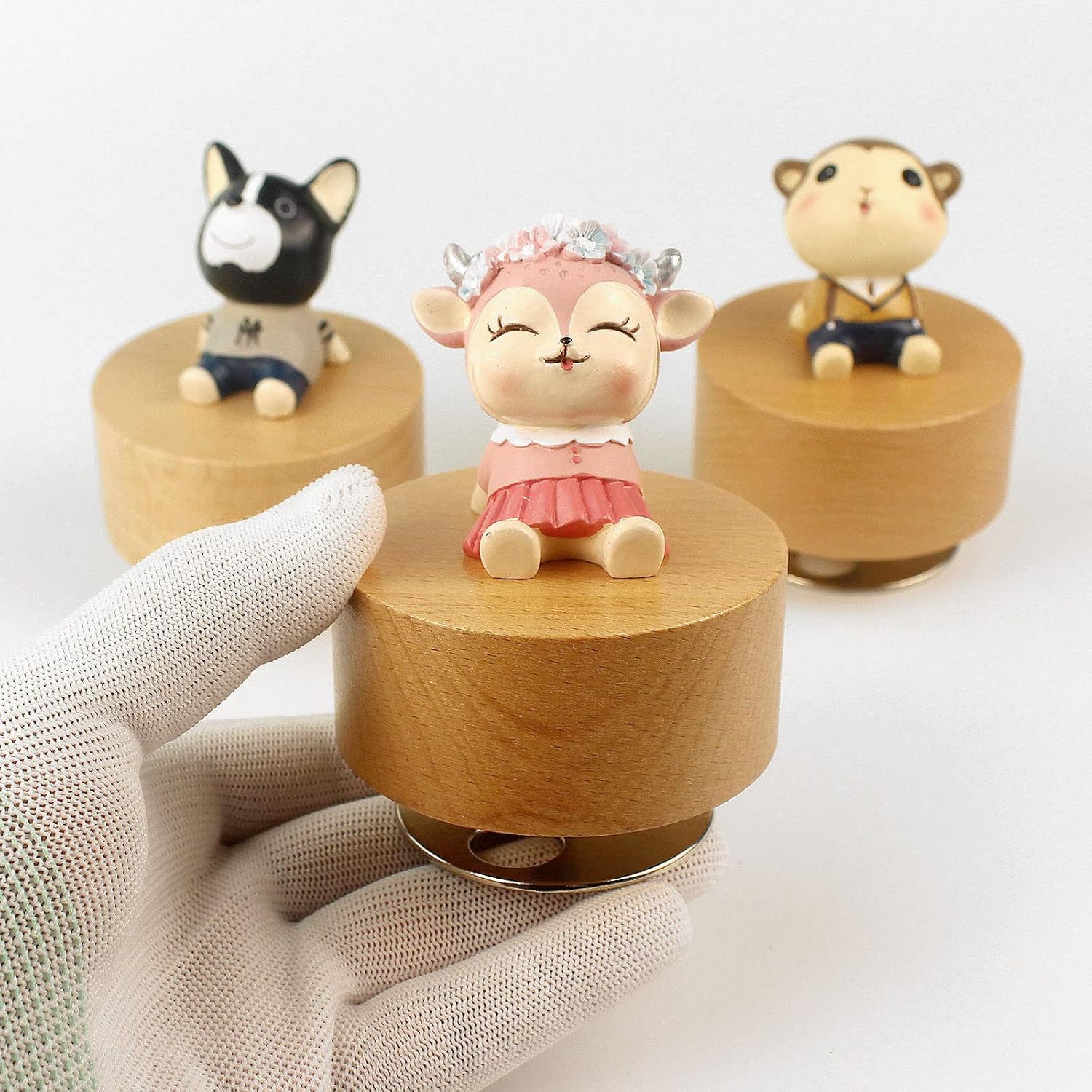 SOFTALK SOFTALK Cute Little Animal Wooden Music Box You are My Sunshine Gift for Kids Giraffe Design Perfect for Boys and Girls - View 4 of 9