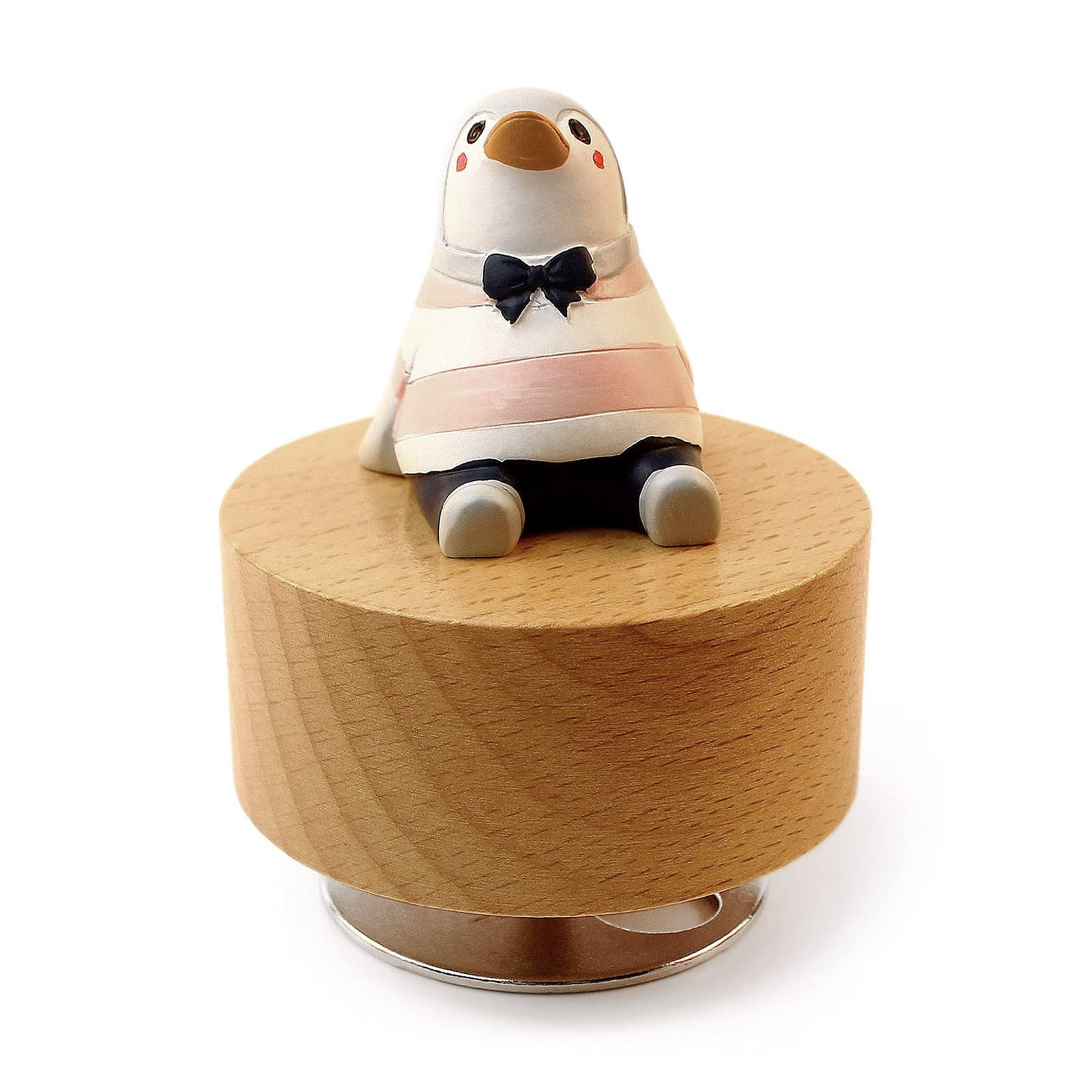 SOFTALK Cute Little Animal Wooden Mechanical Music Box, You are My Sunshine Musical Boxs,Gift for Boys and Girls Kids (Penguin)