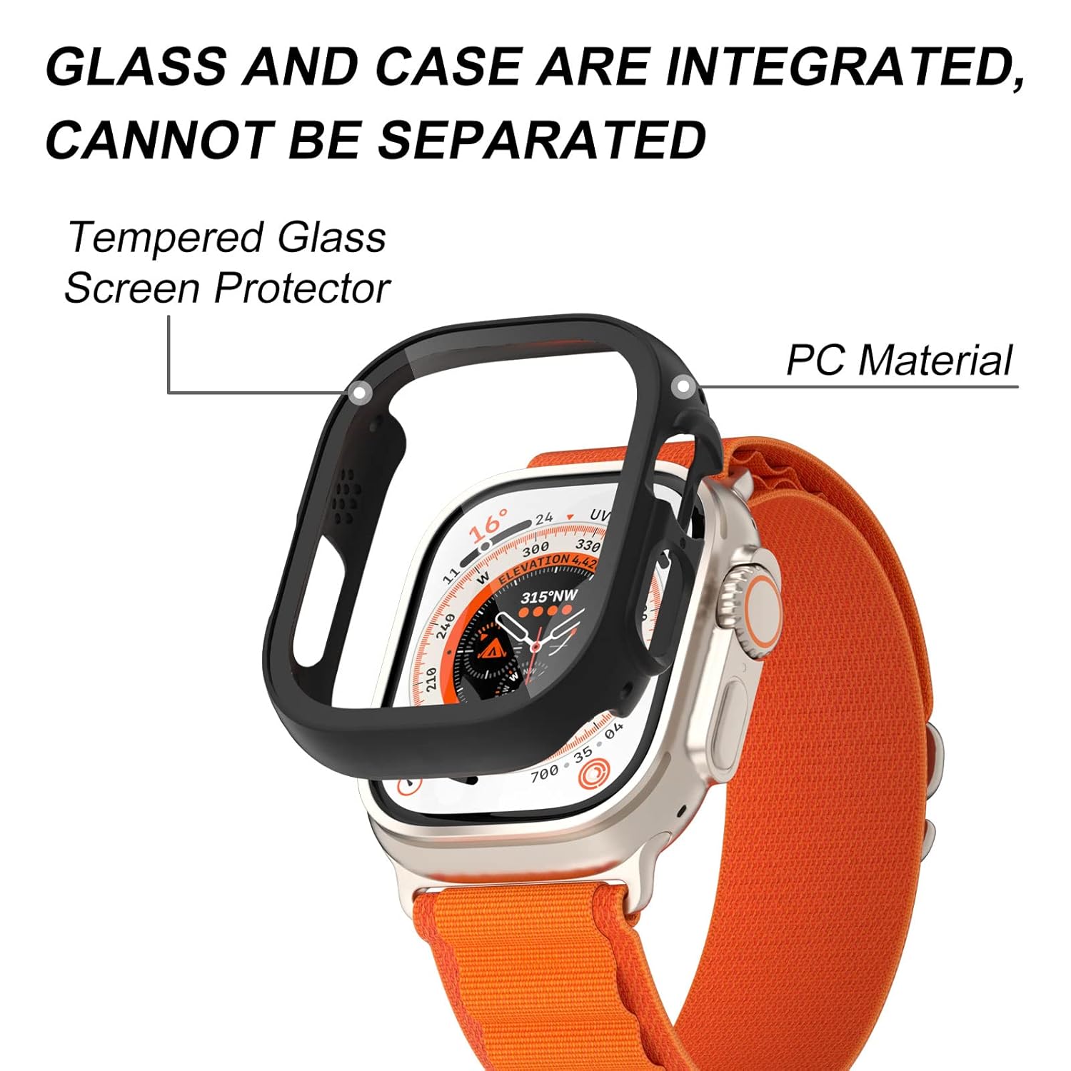 shenou Apple Watch Ultra 49mm Case and Screen Protector Bumper Cover Accessories - View 2 of 7