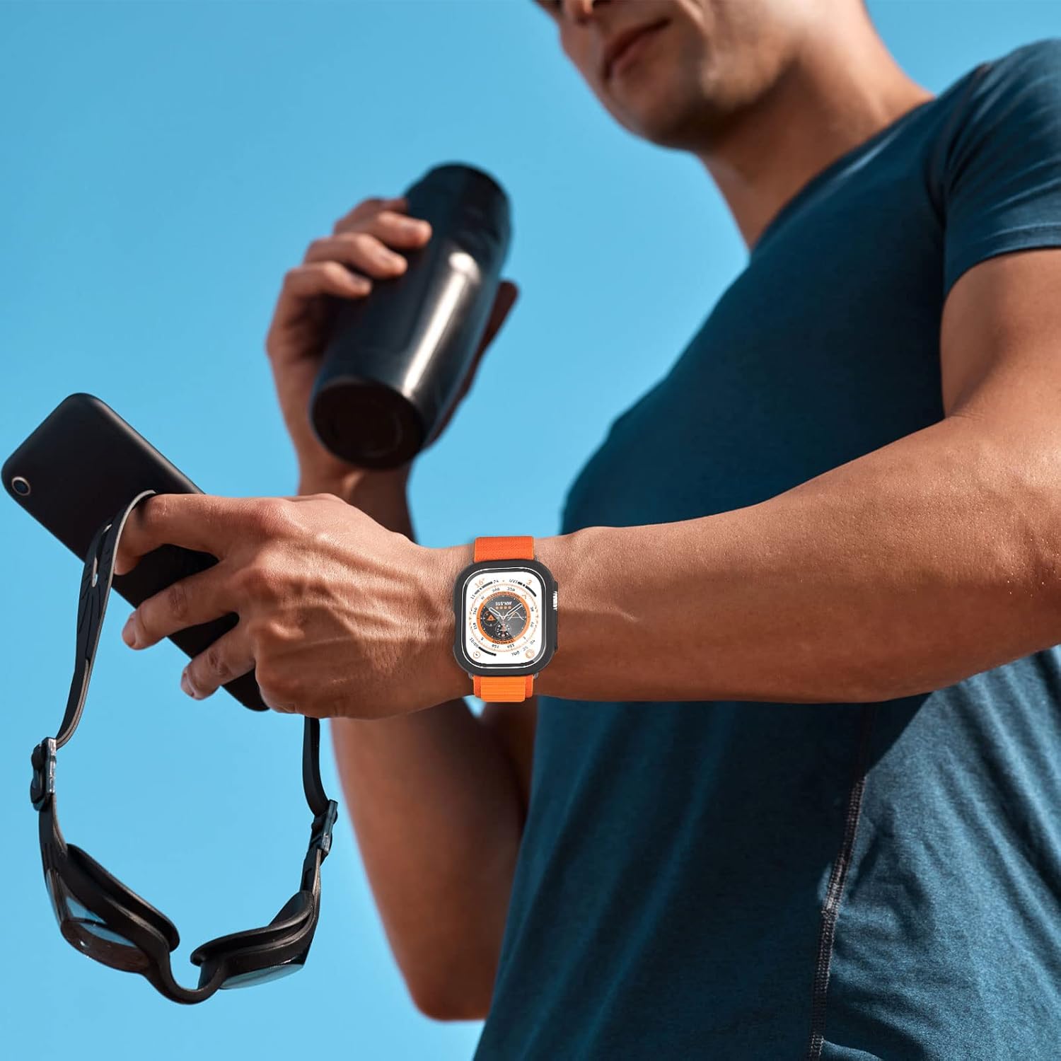 shenou Apple Watch Ultra 49mm Case and Screen Protector Bumper Cover Accessories - View 7 of 7