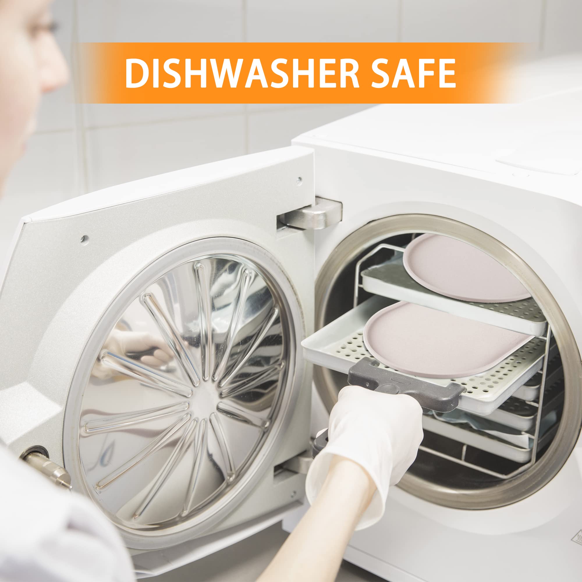 Yacee Yacee Waterproof Raised Edge Silicone Dog Food Mat BPA Free Small White Sand for Cats and Dogs Protects Floors and Contains Spills - View 5 of 7