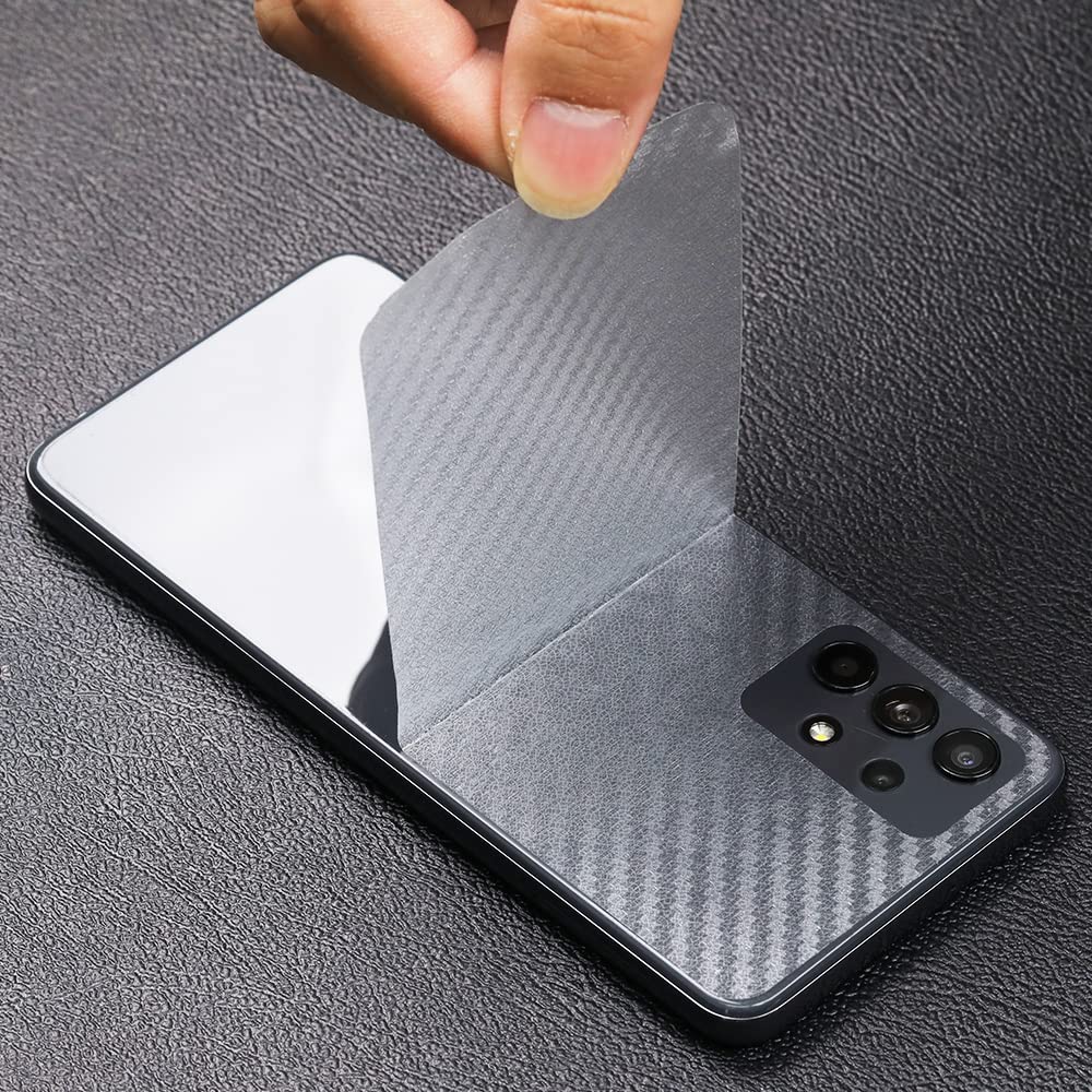 Ibywind Screen Protector For SamSung Galaxy A32 5G(6.5 Inches),with 2Pcs Tempered Glass,1Pc Camera Lens Protector,1Pc Backing Carbon Fiber - View 5 of 6