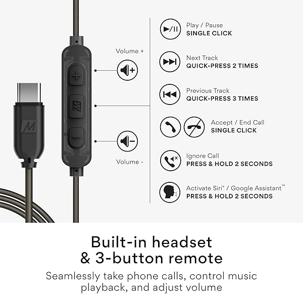 MEE audio Buy MEE Audio M6 Sport USB-C Wired Earbuds with Mic & Remote - Perfect for Running & Workouts - View 6 of 8