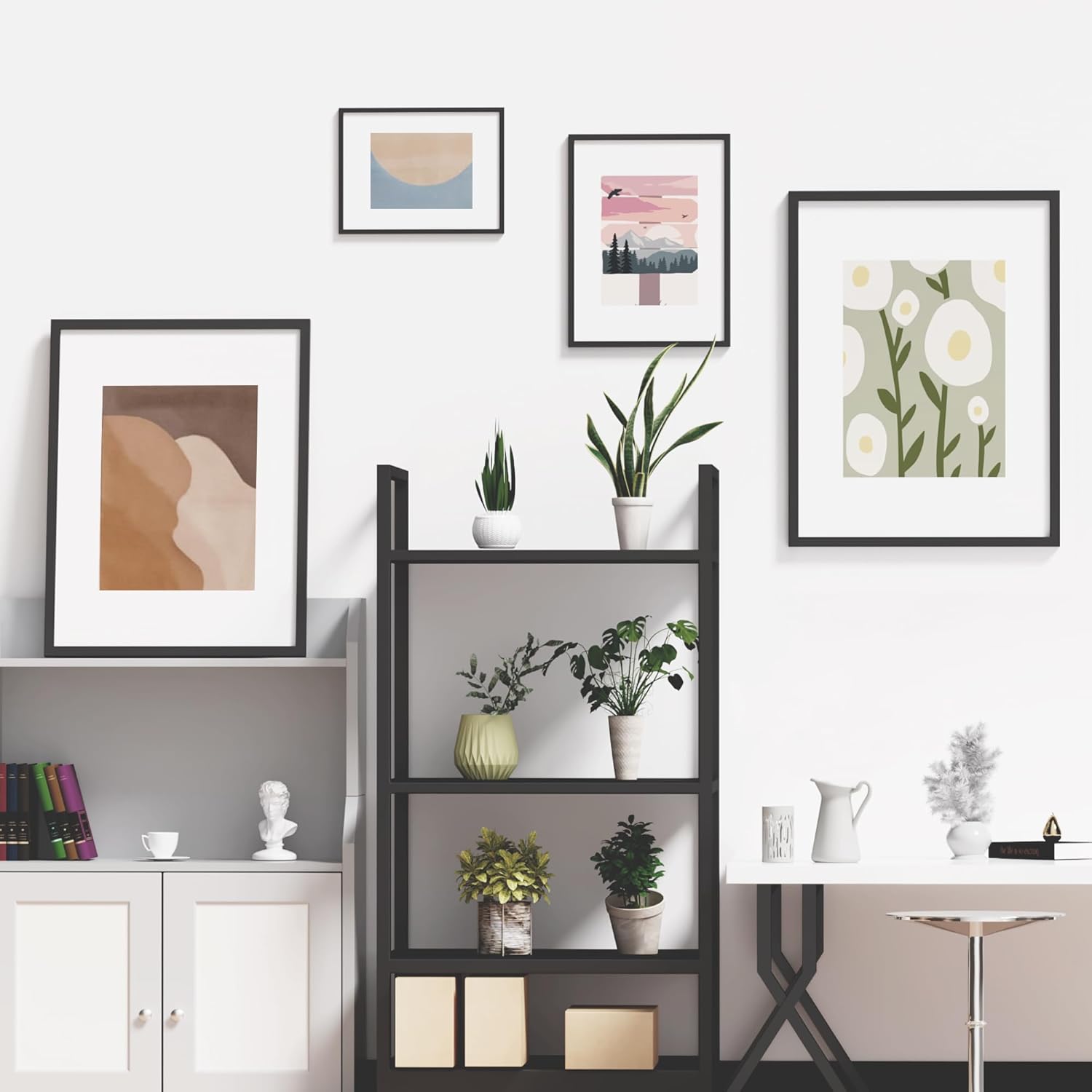 Wiscet Wiscet 8x10 Picture Frame Set of 9 for Wall Mounting or Tabletop Display Photos 5x7 with Mat or 8x10 Without Mat Black - View 7 of 7