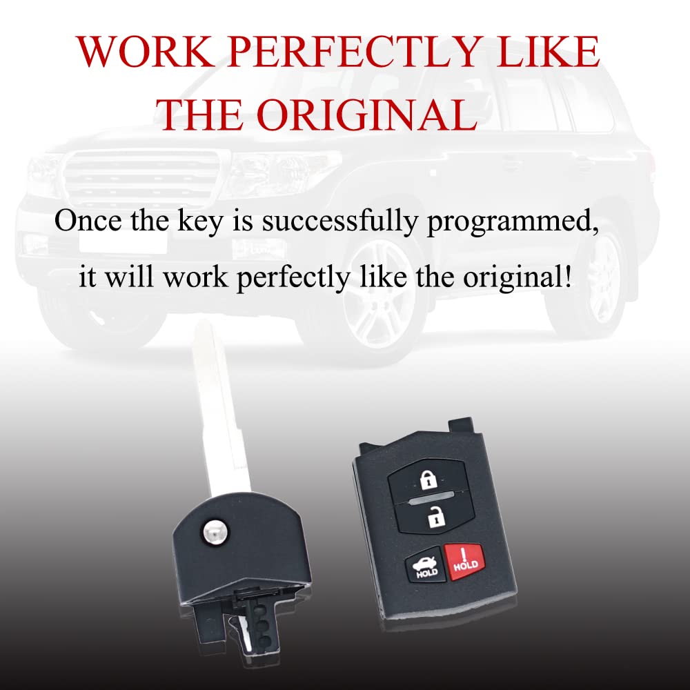 MechanMagic Key Fob Remote Replacement Fits for 2006 2007 2008 2009 2010 2011 2012 2013 2014 2015 Mazda MX-5 Miata Mazda 3 Mazda 6 BGBX1T478SKE125-01 - View 5 of 7