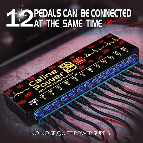 Caline Caline CP-206 True Isolated Guitar Pedal Power Supply: 12 Outputs, Noiseless Performance - View 6 of 8
