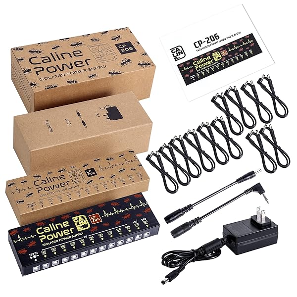 Caline Caline CP-206 True Isolated Guitar Pedal Power Supply: 12 Outputs, Noiseless Performance - View 8 of 8