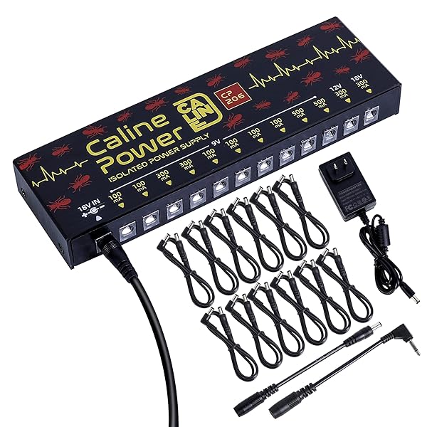 Caline Caline CP-206 True Isolated Guitar Pedal Power Supply: 12 Outputs, Noiseless Performance