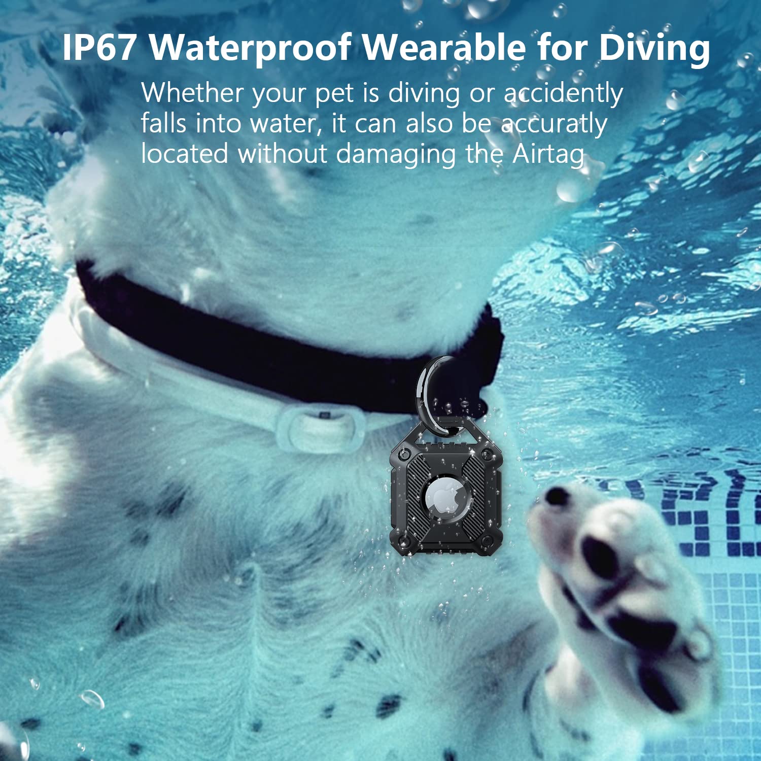 Sichy Sichy Waterproof Airtag Keychain Holder Case Compatible with Apple Air Tag Tracker Protective Cover for Keys Bags Luggage and Pet Collar - View 6 of 7