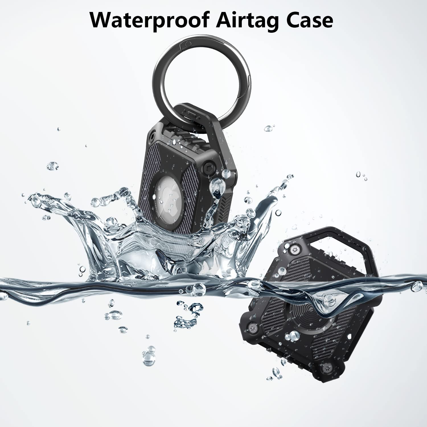 Sichy Sichy Waterproof Airtag Keychain Holder Case Compatible with Apple Air Tag Tracker Protective Cover for Keys Bags Luggage and Pet Collar - View 5 of 7