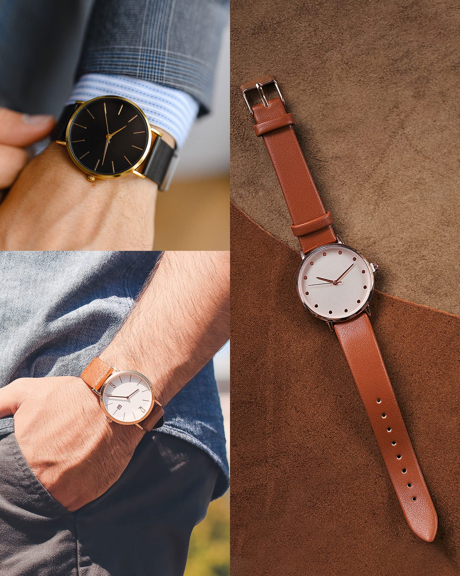 uxcell Genuine Leather Band 12mm Smooth Flat Watch Strap for Men and Women in Black - View 6 of 7