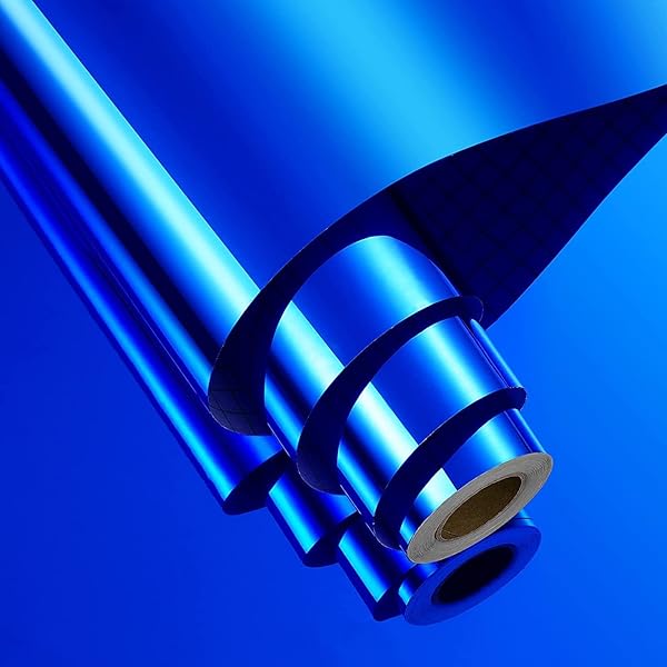 FunStick FunStick 12x276 Metallic Blue Permanent Adhesive Vinyl Roll for Cricut Crafts Signs and Wall Decor Removable Peel and Stick Sheets