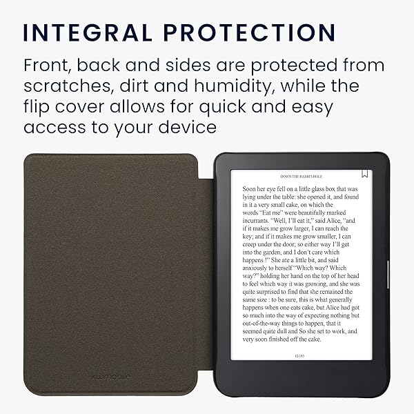 kwmobile KWMobile Cover for Kobo Clara 2E & Tolino Shine 4 - Stylish eReader Case in Travel Outline Grey - View 5 of 8