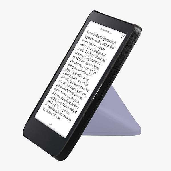kwmobile KWMobile Origami Case for Kobo Clara 2E & Tolino Shine 4 - Slim PU Leather Stand Cover in Lavender - View 11 of 11