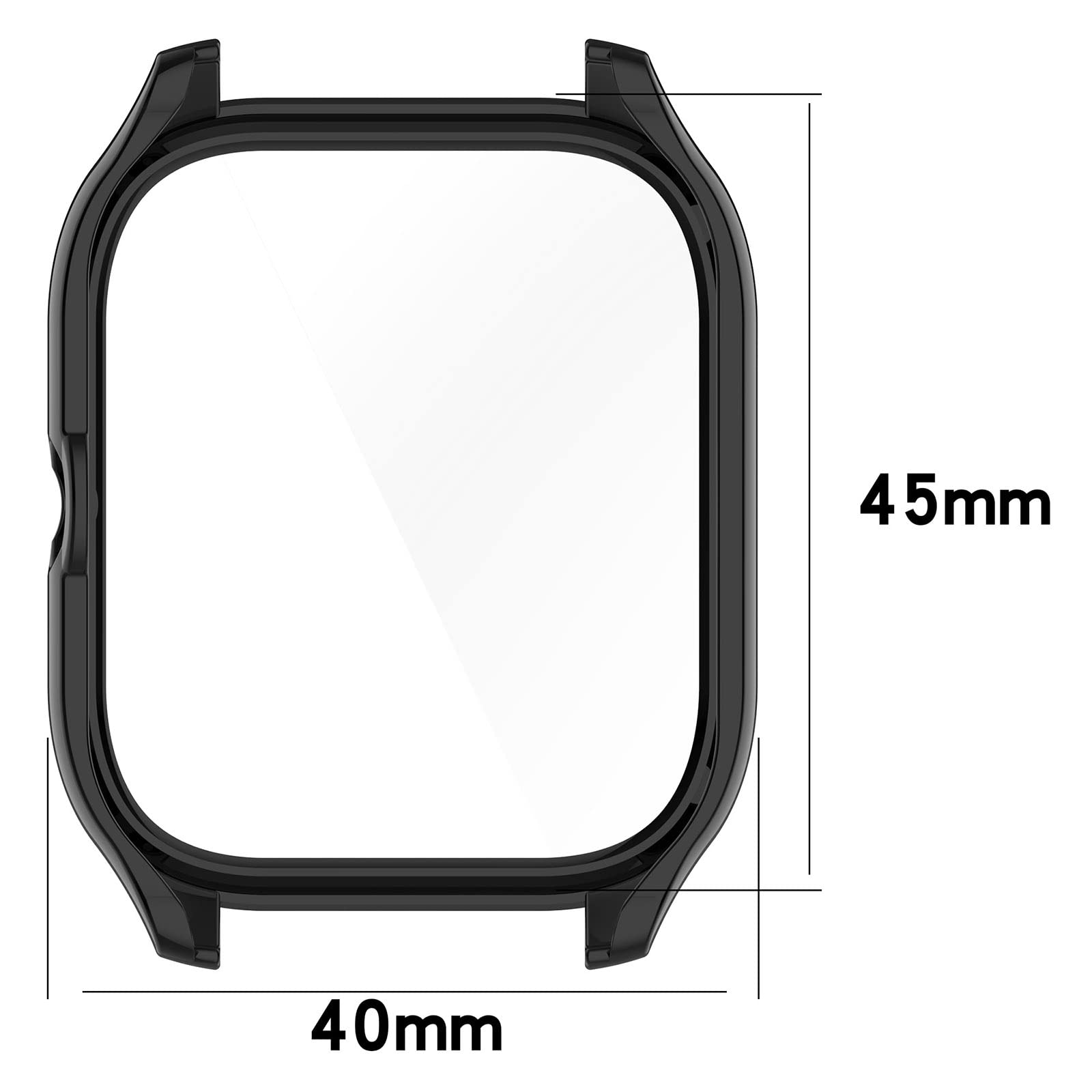 E ECSEM Compatible for Amazfit GTS 4 Case with Built-in Tempered Glass Screen Protector, Full Coverage Hard PC Ultra-Thin Protective Cover for - View 2 of 7