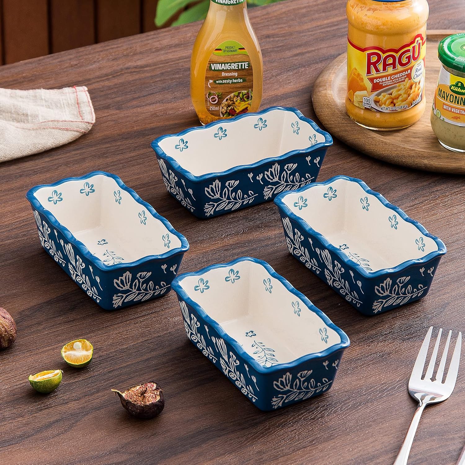 Wisenvoy Wisenvoy Mini Loaf Pan Set 4 Pieces Ceramic Bread Baking Pans for Perfect Mini Loaves - View 2 of 3