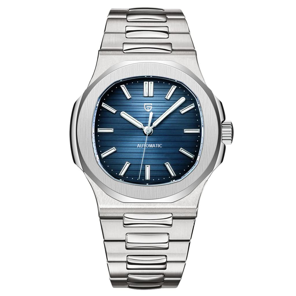 HaiQin Pagani Design 1728 Elegant Men's Automatic Mechanical Watch Full Stainless Steel Synthetic Sapphire 100m Waterproof Luminous Sports